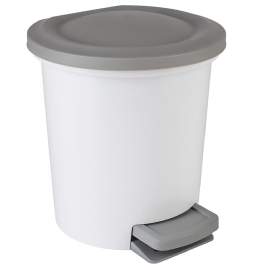 Ведро-контейнер для мусора (урна) Svip"Ориджинал",6л,с педалью,круглое,пластик,белое,SV4046БЛ-2PS