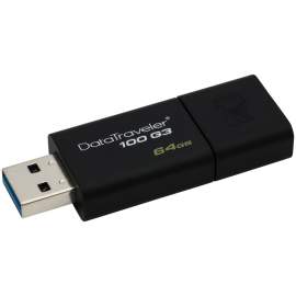 Память (флешка) Kingston "DT100G3" 64GB, USB 3.0 Flash Drive, черный,DT100G3/64GB
