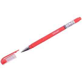 Ручка гелевая Berlingo "Velvet" красная, 0,5мм, прорезиненый корпус,CGp_50127