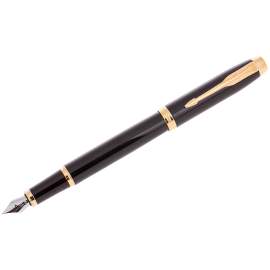 Ручка подарочная перьевая Parker "IM Black GT" синяя, 0,8мм,1931645