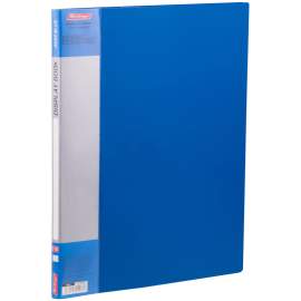 Папка с 10 вкладышами Berlingo "Standard", 9мм, 600мкм, синяя,MT2423