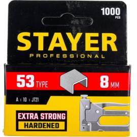 Скобы для степлера строительного 8 мм тип 53 1000 шт STAYER, 3159-08