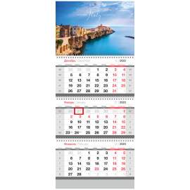 Календарь 2023 кварт 3 бл. на 3 гр. OfficeSpace "Italy", с бегунком,338116